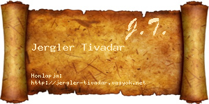 Jergler Tivadar névjegykártya